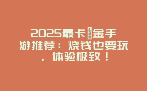 2025最卡氪金手游推荐:烧钱也要玩,体验极致!_游戏推荐_36397绿色下载网 2025最卡氪金手游推荐:烧钱也要玩,体验极致!_游戏推荐_36397绿色下载网